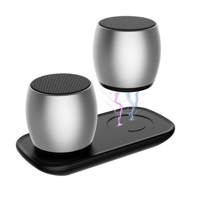 1 Pair Mini Dual Speaker with Charging Base