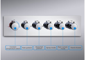 HM Rain Shower System Ceiling Mount Multifunction With Electric High Flow Thermostatic Diverter