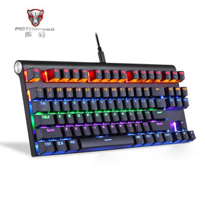 MOTOSPEED K83 Dual-mode Bluetooth & Wired Mechanical Keyboard  | LED 87 Keys, Windows iOS Android