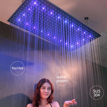 LED Stainless Steel Rainfall Shower