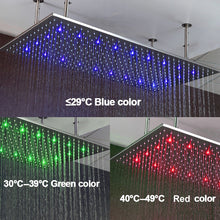 LED Stainless Steel Rainfall Shower