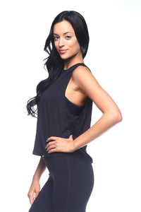 Womens Black Flow Tank Top